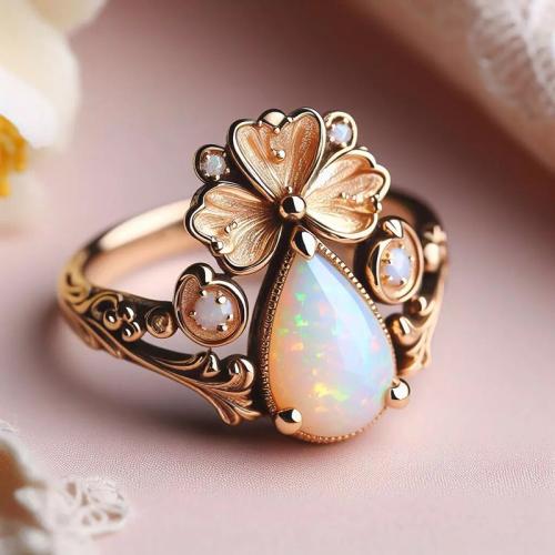 Messing Fingerring, mit Harz, plattiert, Modeschmuck & verschiedene Größen vorhanden & für Frau, verkauft von PC