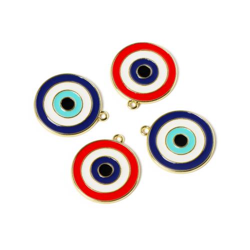 Colgantes de esmalte de la aleación del cinc, aleación de zinc, Esférico, chapado en color dorado, Bricolaje, más colores para la opción, 100PCs/Bolsa, Vendido por Bolsa