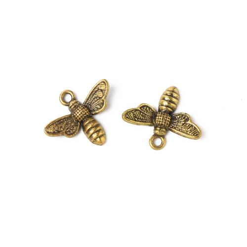 Zinc Alloy Animal Pendants, Dragonfly, gold color plated, DIY, golden 
