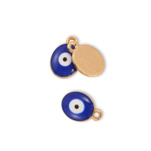 En alliage de zinc mal pendant des yeux, Placage, DIY & émail, couleurs mélangées Vendu par sac[