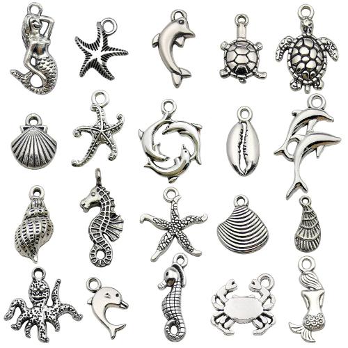 Zinc Alloy Animal Pendants, antique silver color plated, DIY 