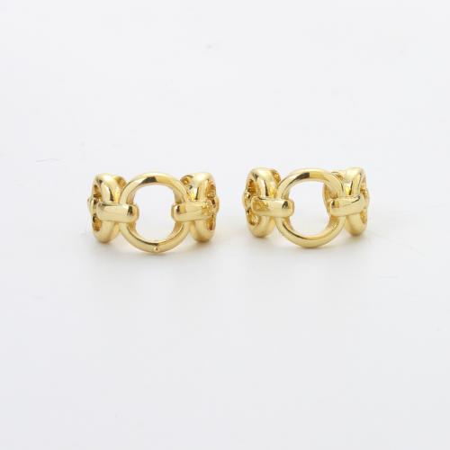 Латунь Серьга клип, Другое покрытие, ювелирные изделия моды, Золотой, не содержит никель, свинец продается Пара