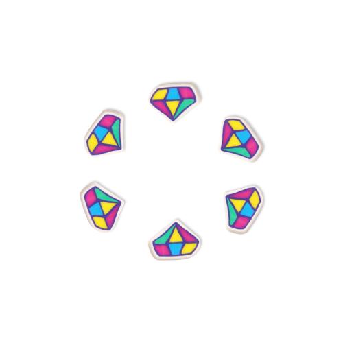 Kristall Türkis Armreifen, Polymer Ton, Raute, DIY, gemischte Farben, 1000PCs/Tasche, verkauft von Tasche