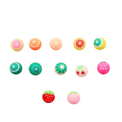 Fruit Polymer Clay Beads, DIY, mixed colors 
