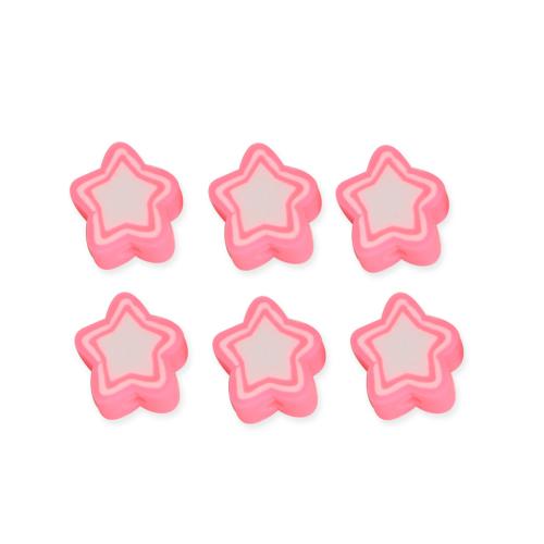Polymer Clay Jewelry Beads, Star, DIY, mixed colors [