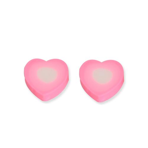 Polymer Clay Jewelry Beads, Heart, DIY, mixed colors [