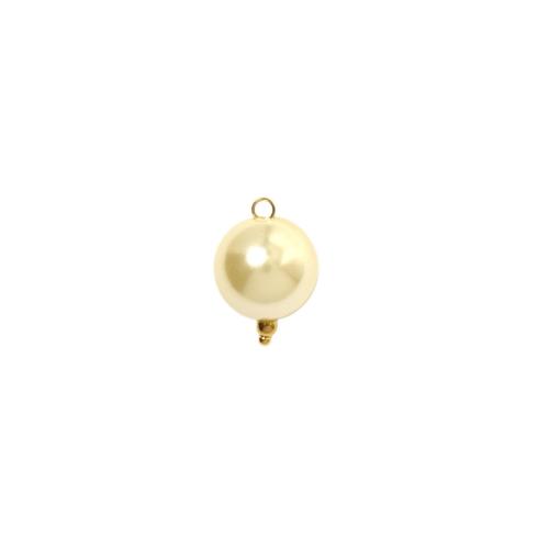 Fashion Plastic Pendants, 304 Stainless Steel, with Plastic Pearl, gold color plated, DIY 