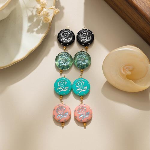 Acrylic Jewelry Pendant, 304 Stainless Steel, with Acrylic, plated, DIY 