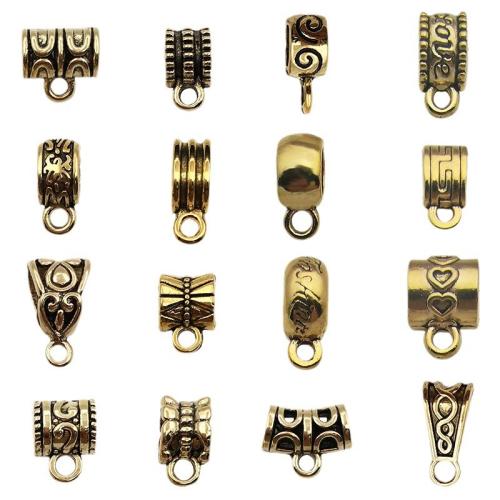 Perles de Bail en alliage de zinc , Plaqué de couleur d'or antique, DIY & styles différents pour le choix, Vendu par PC