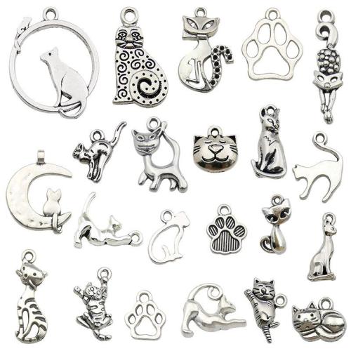 Zinc Alloy Animal Pendants, antique silver color plated, DIY 