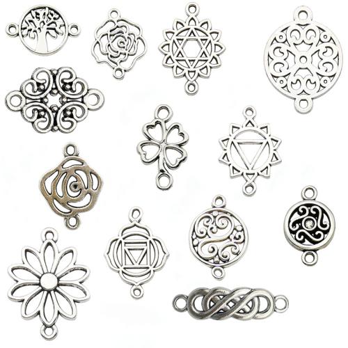 Hohle Zink Legierung Anschluss, Zinklegierung, Blume, antik silberfarben plattiert, DIY & verschiedene Stile für Wahl, verkauft von PC