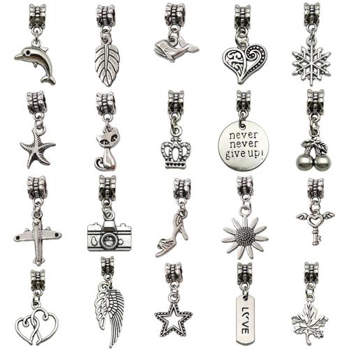 Zinc Alloy European Pendants, antique silver color plated, DIY [