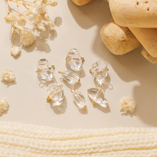 Pendentifs bijoux en cristal, Acier inoxydable 304, avec cristal, Placage de couleur d'or, DIY, plus de couleurs à choisir Vendu par sac