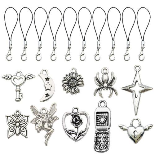 Bijoux pendentifs en Zinc alliage , alliage de zinc, Plaqué de couleur d'argent, DIY & styles différents pour le choix, Vendu par PC