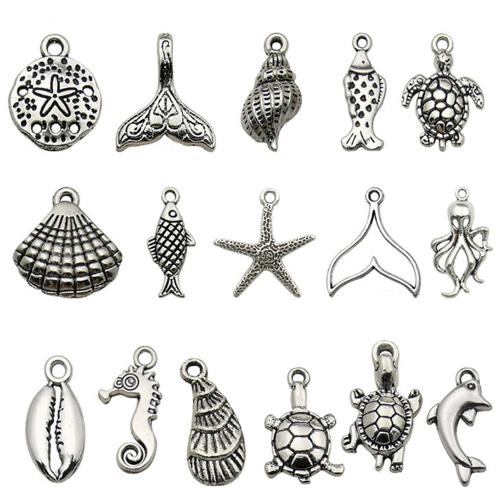 Zinc Alloy Animal Pendants, antique silver color plated, DIY 