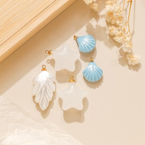 Acrylic Jewelry Pendant, 304 Stainless Steel, with Acrylic, gold color plated, DIY 