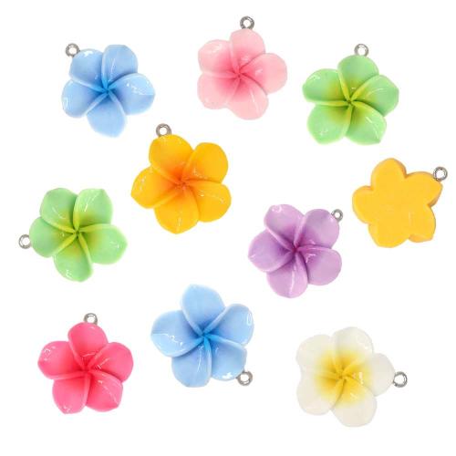 Смола ювелирные изделия Кулон, канифоль, с Нержавеющая сталь 304, Форма цветка, DIY, Много цветов для выбора, 100ПК/сумка, продается сумка