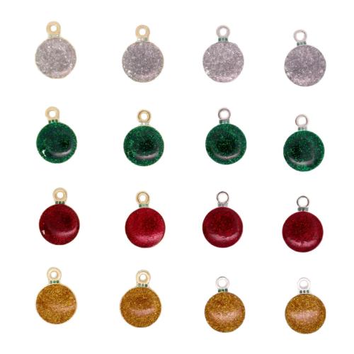 Pendentifs de Noël en alliage de zinc, avec Paillettes, papillon, Placage de couleur d'or, Conception de Noël & DIY & émail, plus de couleurs à choisir Vendu par sac