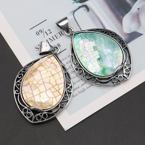 Zink Legierung Muschel Anhänger, mit Zinklegierung, Tropfen, DIY, keine, 49x35mm, verkauft von PC