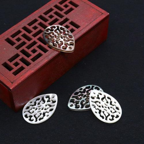 Natürlichen Muschel -Anhänger, Tropfen, geschnitzt, DIY & hohl, keine, 30x20mm, verkauft von PC