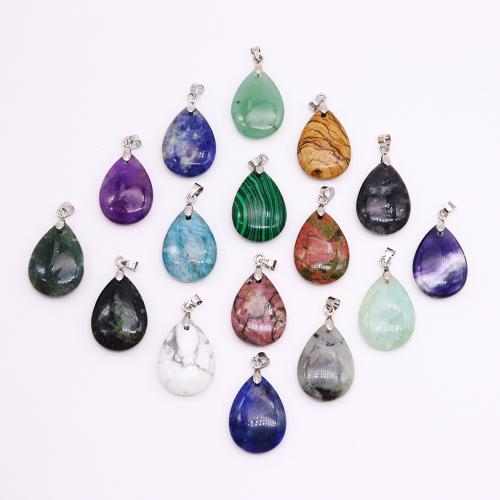 pendentif en alliage zinc à gemme , pierre gemme, avec alliage de zinc, larme, DIY & différents matériaux pour le choix Vendu par PC