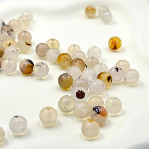 Perles de pierre gemme unique, Pierre de peinture chinoise, DIY, couleurs mélangées, 8mm Vendu par brin