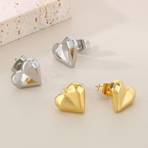 Серьги из нержавеющей стали, Нержавеющая сталь 304, Сердце, Другое покрытие, ювелирные изделия моды, Много цветов для выбора продается Пара