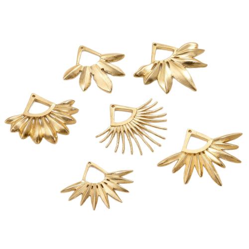 Stainless Steel Pendants, 304 Stainless Steel, Geometrical Pattern, gold color plated, DIY 