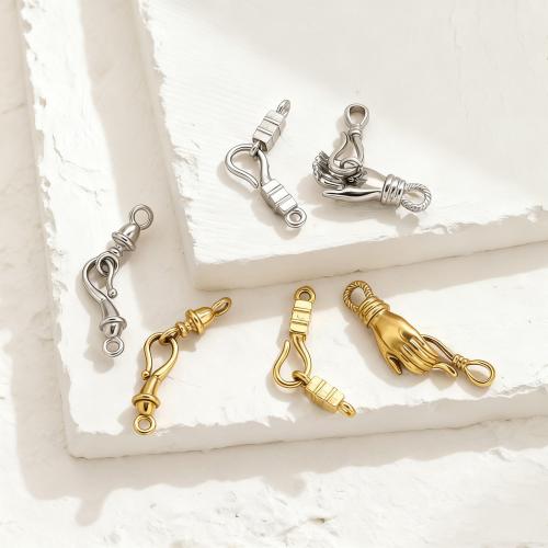 Stainless Steel Hook and Eye Clasp, 304 Stainless Steel, plated, DIY 