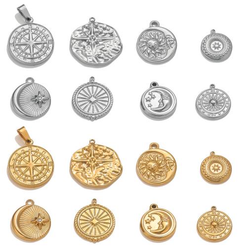 Stainless Steel Pendants, 304 Stainless Steel, Vacuum Ion Plating, DIY 