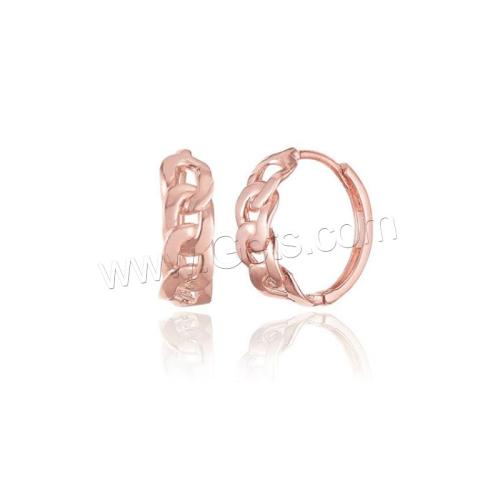 Boucle d'oreille Hoop argent Sterling Mens, Argent sterling 925, Placage, bijoux de mode & pour femme, plus de couleurs à choisir Vendu par paire