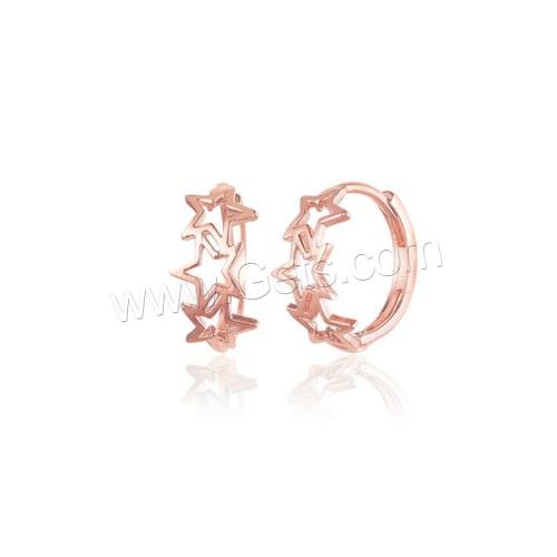 Boucle d'oreille Hoop argent Sterling Mens, Argent sterling 925, Placage, bijoux de mode & pour femme, plus de couleurs à choisir Vendu par paire