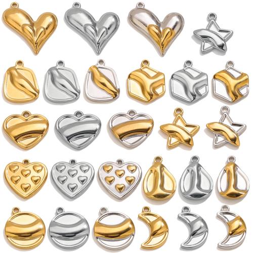 Stainless Steel Pendants, 304 Stainless Steel, plated, DIY 