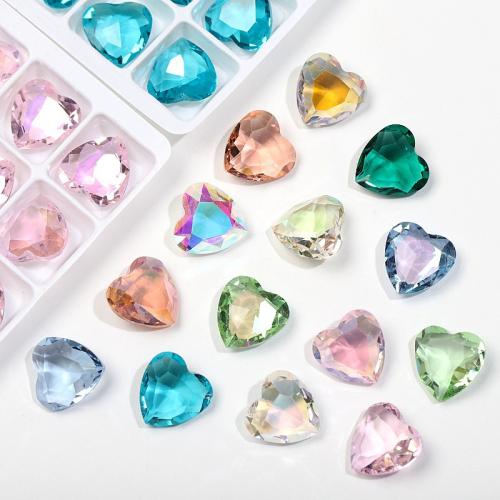 art d'ongle d'argile polymère , verre, coeur, DIY, plus de couleurs à choisir, 12mm, Vendu par PC