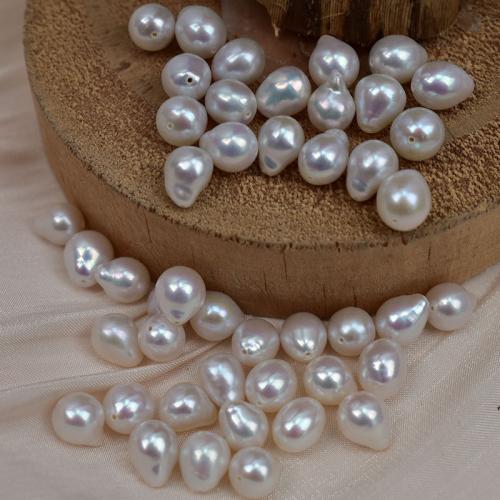 Perles nacres baroques de culture d'eau douce , perle d'eau douce cultivée, DIY, blanc Vendu par PC