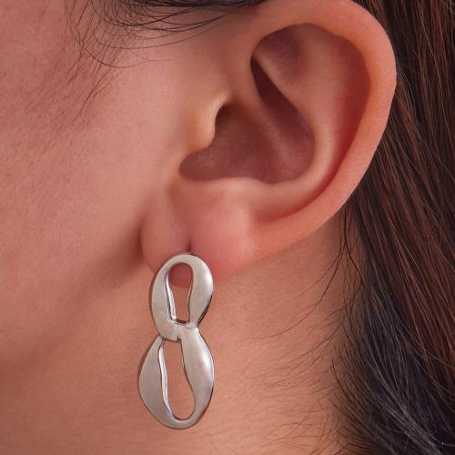 Серьги из нержавеющей стали, Нержавеющая сталь 304, плакирован золотом, ювелирные изделия моды, Много цветов для выбора, продается Пара