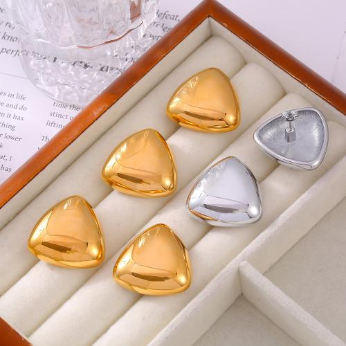 Edelstahl Stud Ohrring, 304 Edelstahl, goldfarben plattiert, Modeschmuck, keine, verkauft von Paar