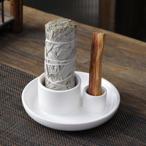 Porcelain Candle Holder, for home and office, white 