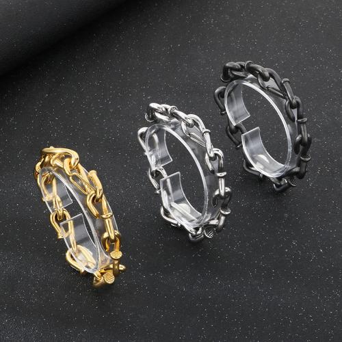 Acier inoxydable 304 bracelet, Placage, bijoux de mode & pour homme, plus de couleurs à choisir, Vendu par PC