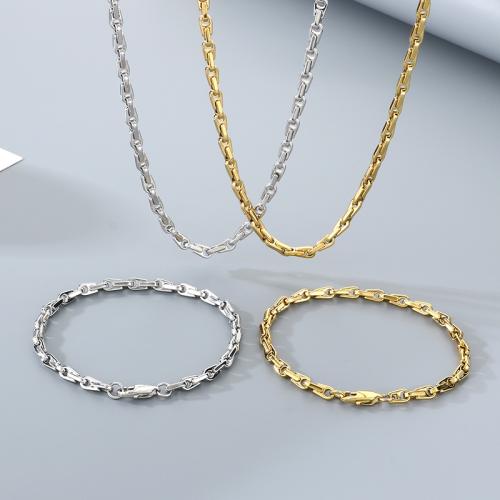 Acier inoxydable 304 Collier et bracelet, Placage, bijoux de mode & styles différents pour le choix & pour homme, Vendu par PC