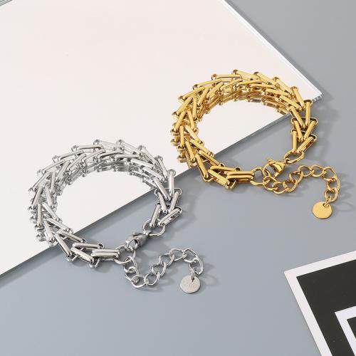 Acier inoxydable 304 bracelet, Lettre V, Placage, bijoux de mode & unisexe, plus de couleurs à choisir Vendu par PC