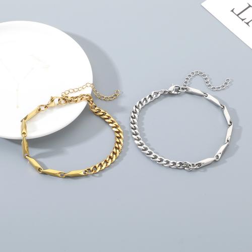 Acier inoxydable 304 bracelet, Placage, bijoux de mode & pour homme, plus de couleurs à choisir Vendu par PC