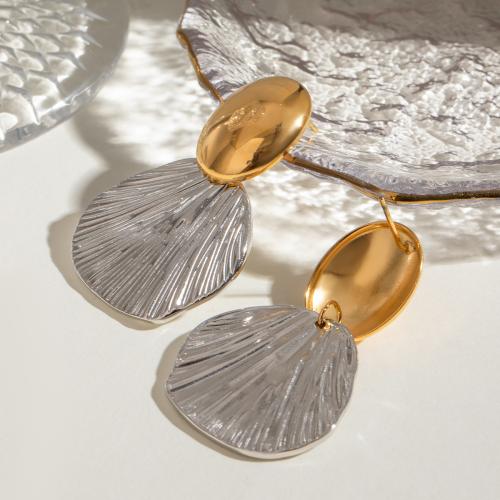 Boucle d'oreille goutte inox, Acier inoxydable 304, Placage de couleur d'or, bijoux de mode, plus de couleurs à choisir, Vendu par paire