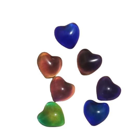 pendentif en verre , coeur, DIY & émail selon l'humeur, couleurs mélangées, Vendu par PC