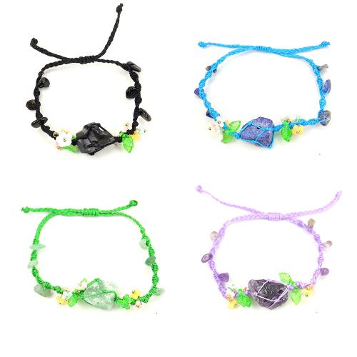 Edelstein Armband, mit Terylen Schnur & Messing, handgemacht, verschiedenen Materialien für die Wahl & unisex, Länge:ca. 6-10 ZollInch, verkauft von PC