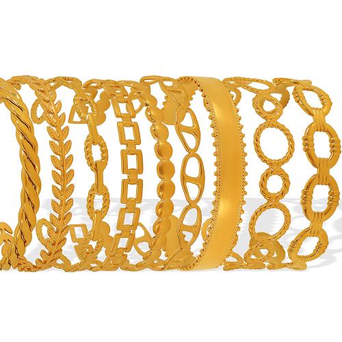 Acier inoxydable 304 bracelet manchette, Placage, styles différents pour le choix & pour femme, Vendu par PC