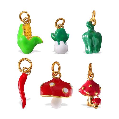 Enamel Stainless Steel Pendant, 304 Stainless Steel, plated, DIY 