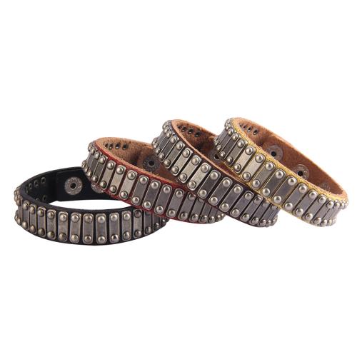 PU Leather Bracelet, with Zinc Alloy, vintage & Unisex [