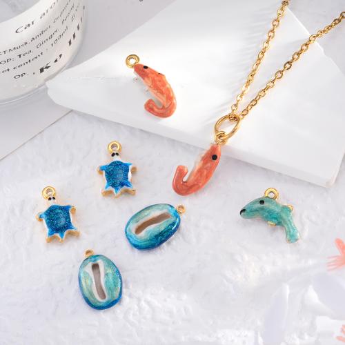 Enamel Stainless Steel Pendant, 304 Stainless Steel, gold color plated, DIY 