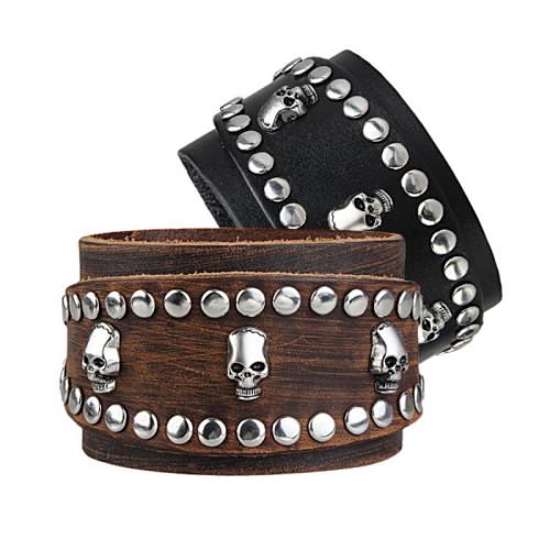 Kuhhaut Armband, mit Zinklegierung, Design für Halloween & für den Menschen, keine, 230x45mm, verkauft von PC